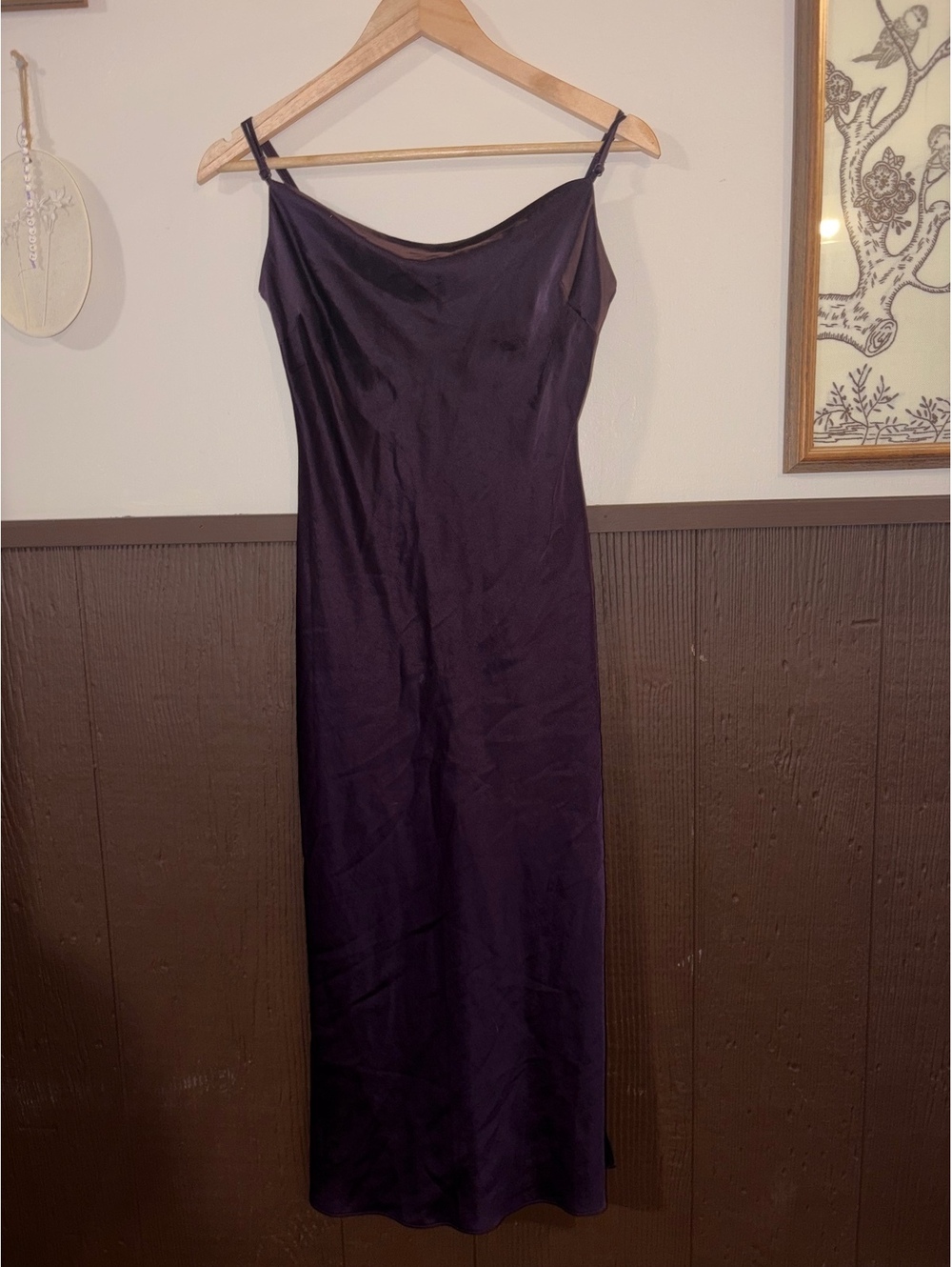 Purple Satin Party Dress